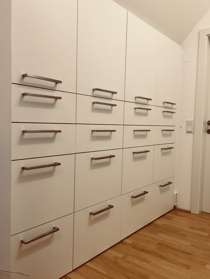 dachschräge einbauschrank | ladentiefe 170 cm | weiß matt